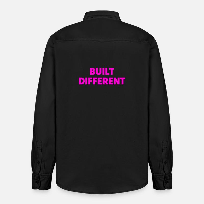 Typographie construite différemment - Chemise unisexe coupe décontractée bio Stanley/Stella - noir délavé