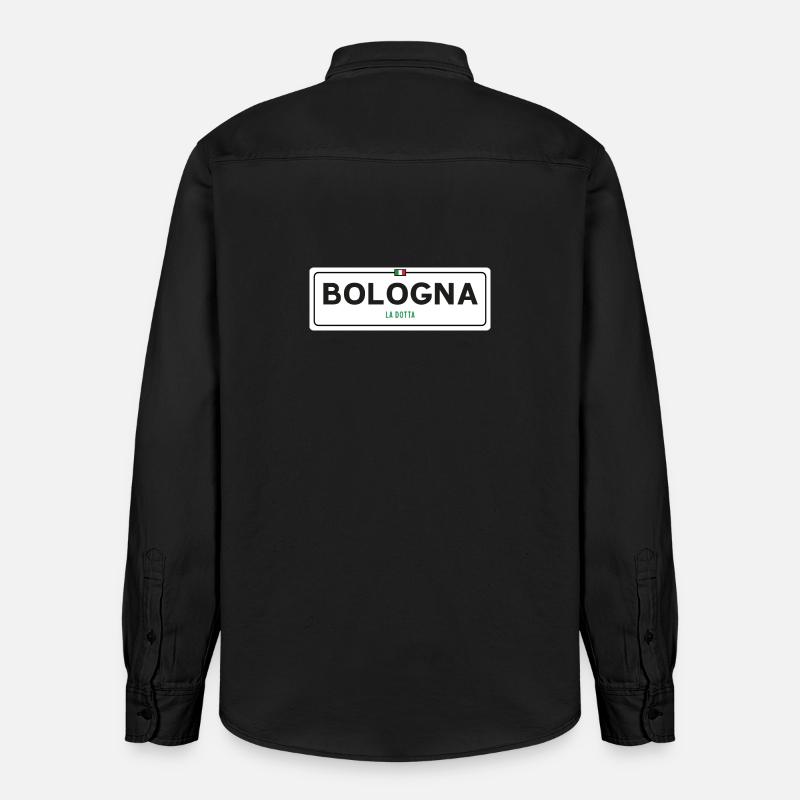 Panneau toponymique de Bologne - Chemise unisexe coupe décontractée bio Stanley/Stella - noir délavé