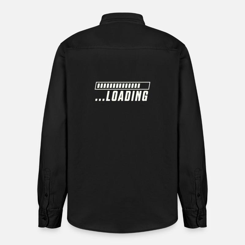 Ladebalken Loading Fortschritt - Relaxed Fit Unisex Organic Hemd von Stanley/Stella - washed Black