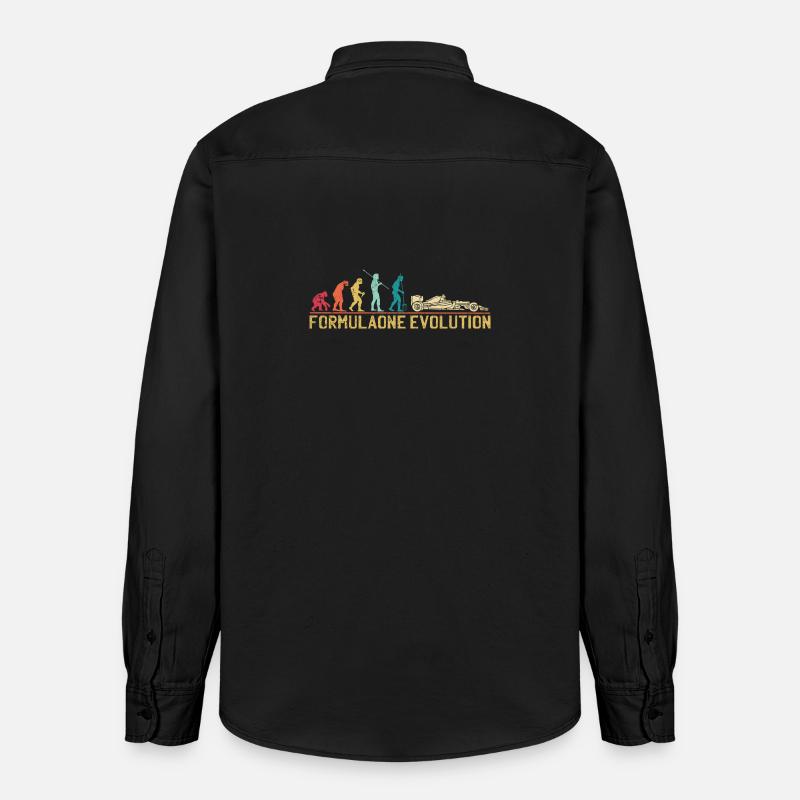 Formulaone Evolution Illustration - Chemise unisexe coupe décontractée bio Stanley/Stella - noir délavé