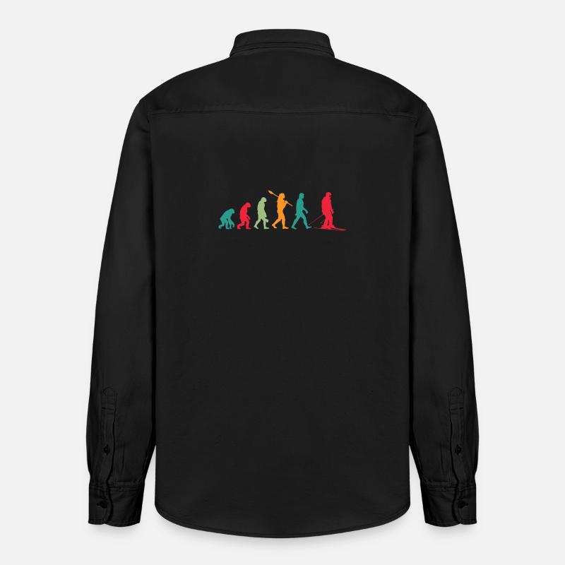 Evolution Ski - Chemise unisexe coupe décontractée bio Stanley/Stella - noir délavé