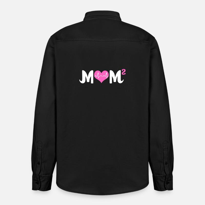 Zwillinge Mama Zwilling Mutter Geschenk - Relaxed Fit Unisex Organic Hemd von Stanley/Stella - washed Black