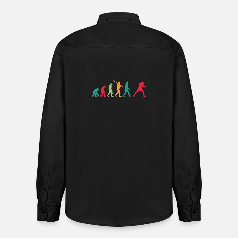 Évolution de la boxe - Chemise unisexe coupe décontractée bio Stanley/Stella - noir délavé