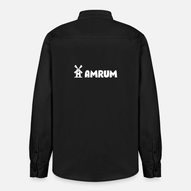 Moulin à vent d’Amrum - Chemise unisexe coupe décontractée bio Stanley/Stella - noir délavé