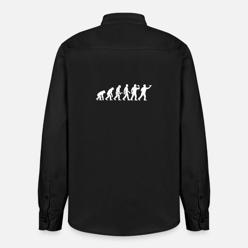 Evolution der Technik - Relaxed Fit Unisex Organic Hemd von Stanley/Stella - washed Black