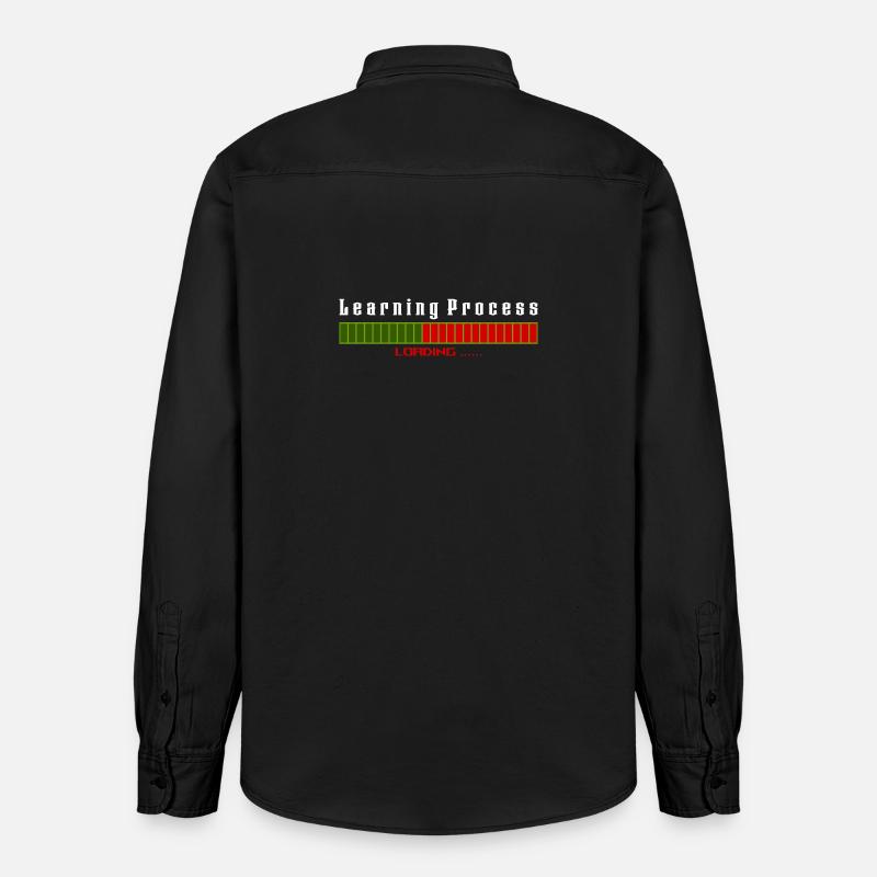 Learning Process Loading black shirt - Relaxed Fit Unisex Organic Hemd von Stanley/Stella - washed Black