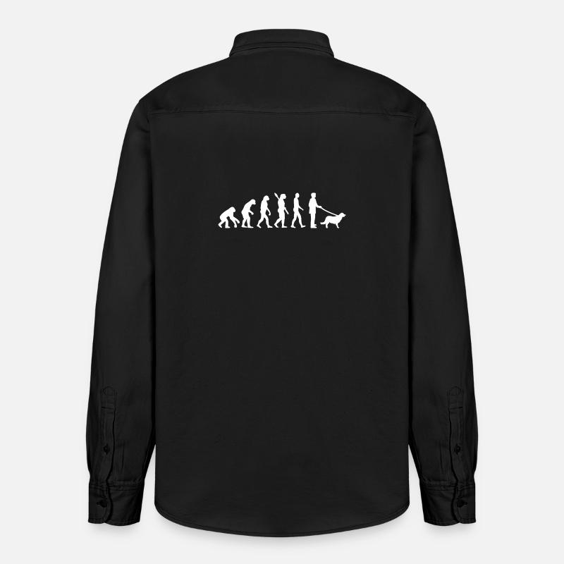 Évolution vers Promeneur de Chiens - Chemise unisexe coupe décontractée bio Stanley/Stella - noir délavé