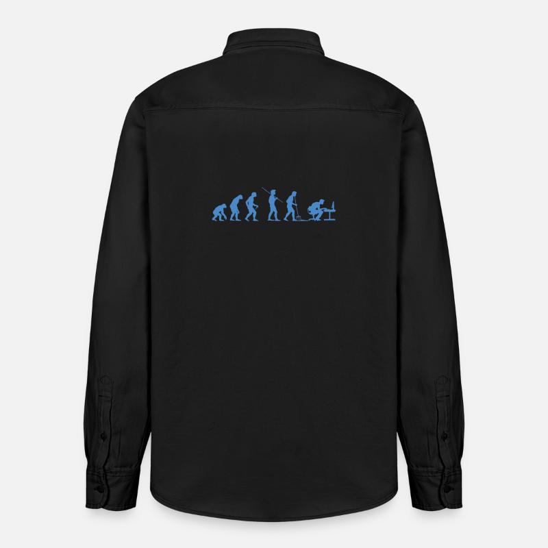 Programmierer Evolution Informatiker Entwickler - Relaxed Fit Unisex Organic Hemd von Stanley/Stella - washed Black