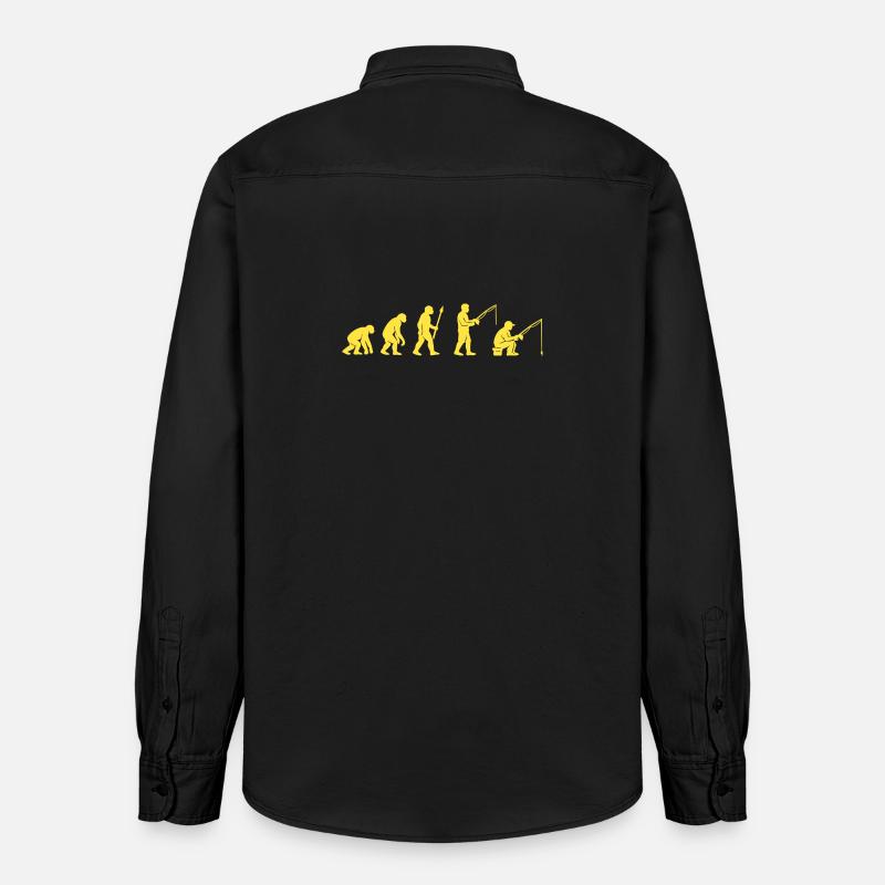 Fischereievolution Pfad Design - Relaxed Fit Unisex Organic Hemd von Stanley/Stella - washed Black