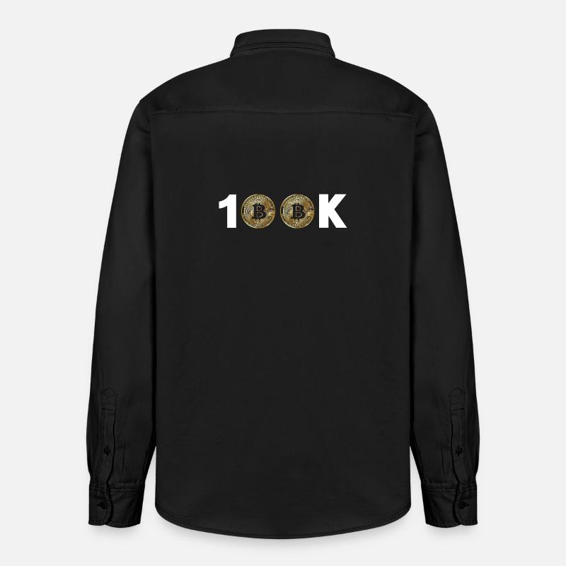 Bitcoin Bitcoin BTC 100k Kryptowährung - Relaxed Fit Unisex Organic Hemd von Stanley/Stella - washed Black