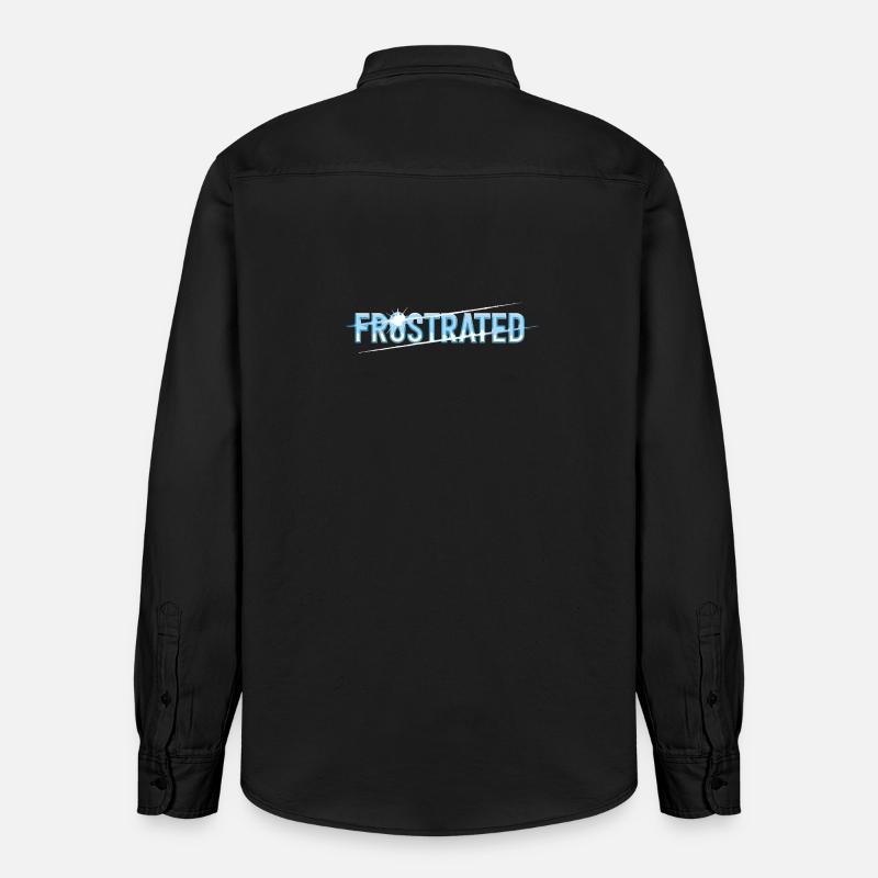 Frustrated statement for stressed people - Relaxed Fit Unisex Organic Shirt by Stanley/Stella - washed black
