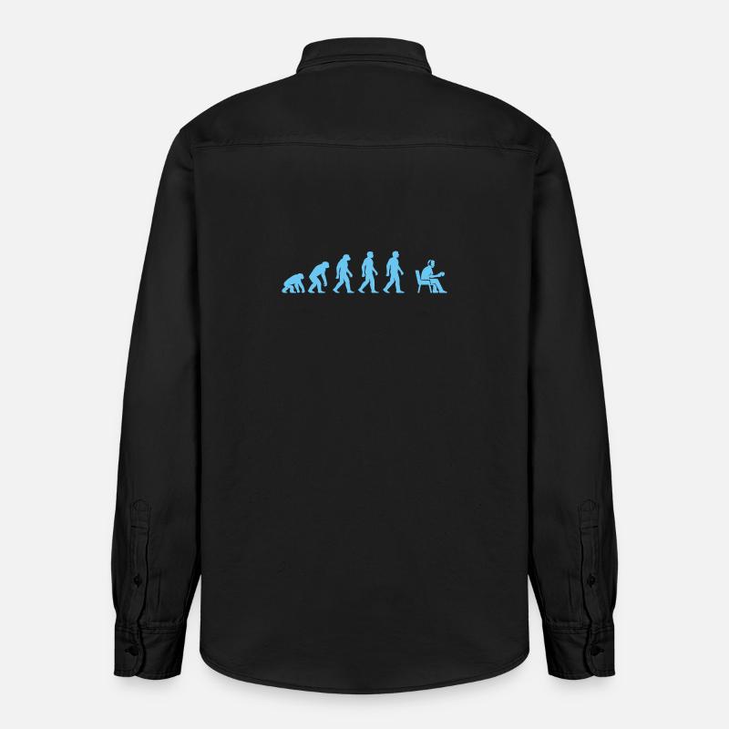 Évolution vers le travail de bureau - Chemise unisexe coupe décontractée bio Stanley/Stella - noir délavé