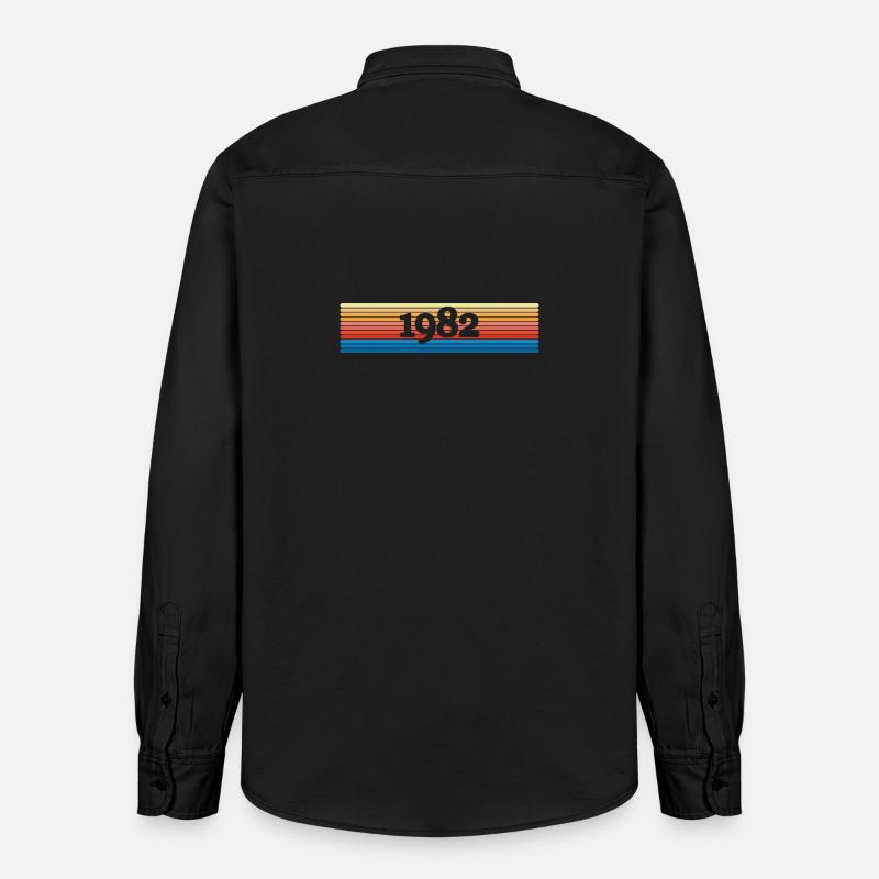 1982 - Relaxed Fit Unisex Organic Hemd von Stanley/Stella - washed Black