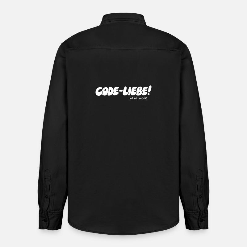 Code-Liebe – Nerd Mode On - Relaxed Fit Unisex Organic Hemd von Stanley/Stella - washed Black