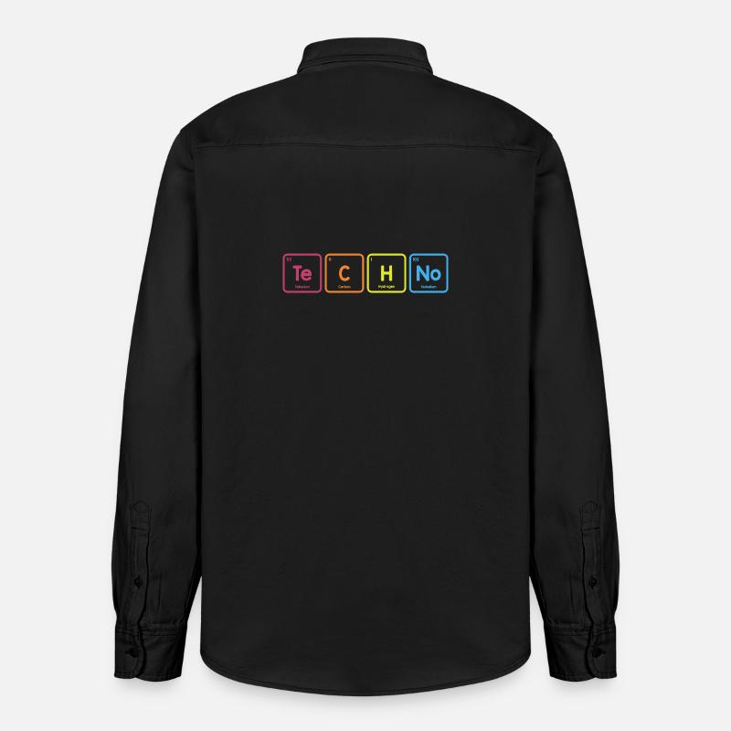 Techno éléments - Chemise unisexe coupe décontractée bio Stanley/Stella - noir délavé