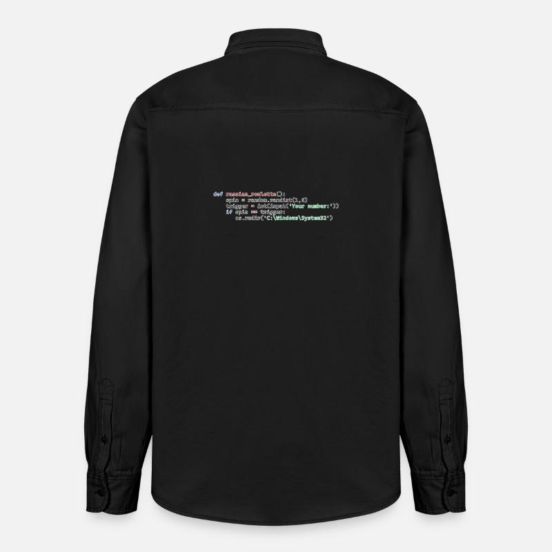 Roulette russe Python - Chemise unisexe coupe décontractée bio Stanley/Stella - noir délavé