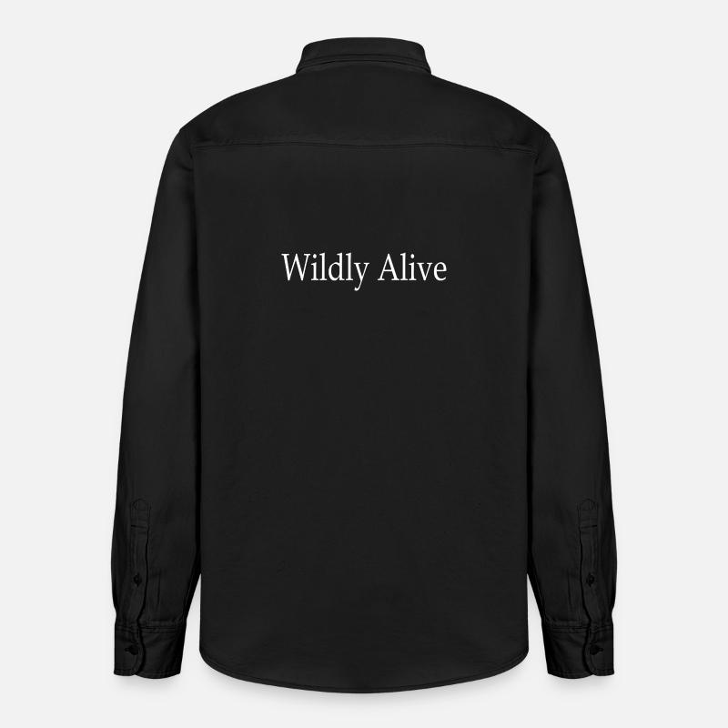 Wildly Alive - Relaxed Fit Unisex Organic Shirt by Stanley/Stella - washed black