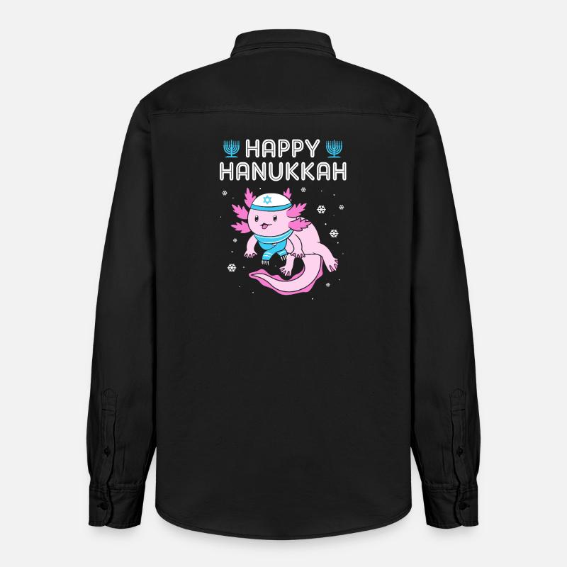 Hanoukka Hanoukka Hanoukka - Chemise unisexe coupe décontractée bio Stanley/Stella - noir délavé