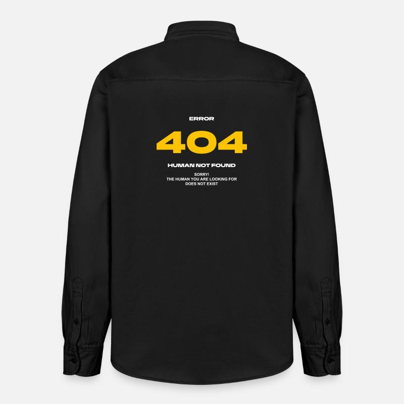 Error 404 Human not found - Relaxed Fit Unisex Organic Hemd von Stanley/Stella - washed Black