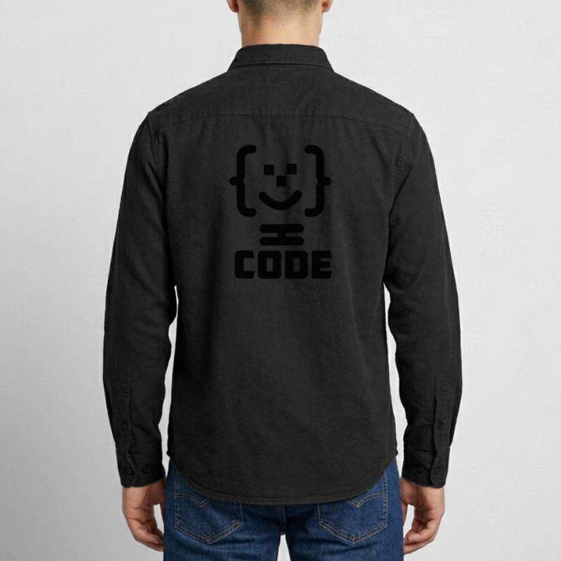 Hauptprogrammierer-Code-Logo mit Text CODE Relaxed Fit Unisex Organic Hemd von Stanley/Stella