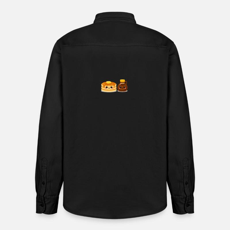 Amis Pancake et Sirop - Chemise unisexe coupe décontractée bio Stanley/Stella - noir délavé