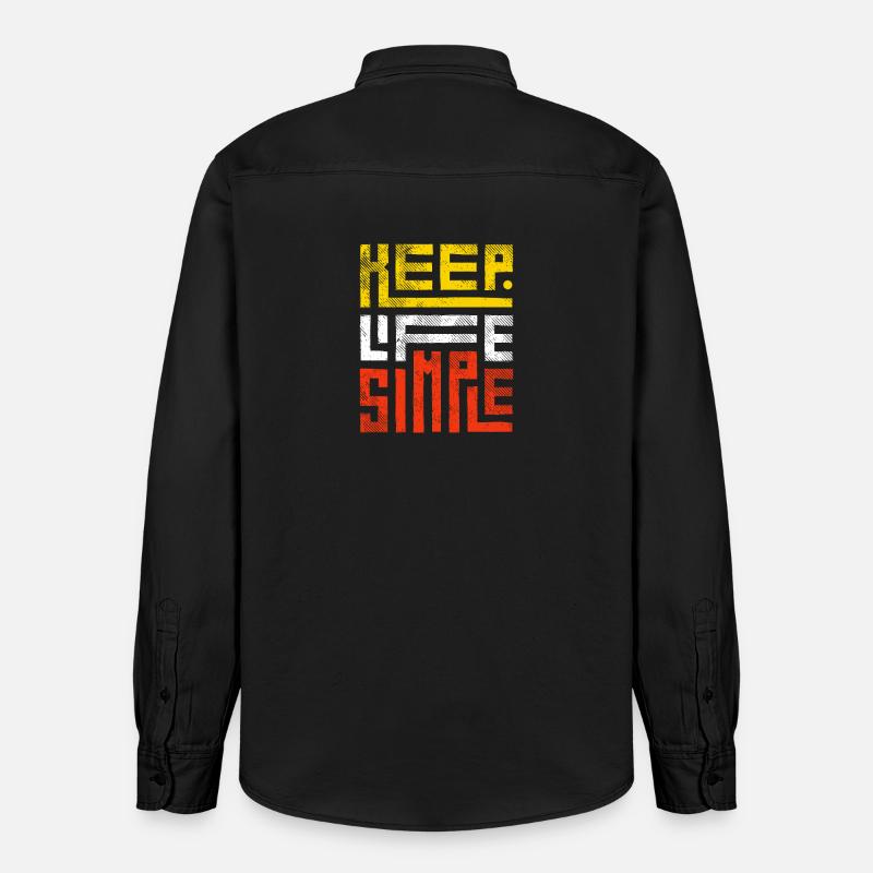Positive Botschaft: Halte es einfach - Relaxed Fit Unisex Organic Hemd von Stanley/Stella - washed Black