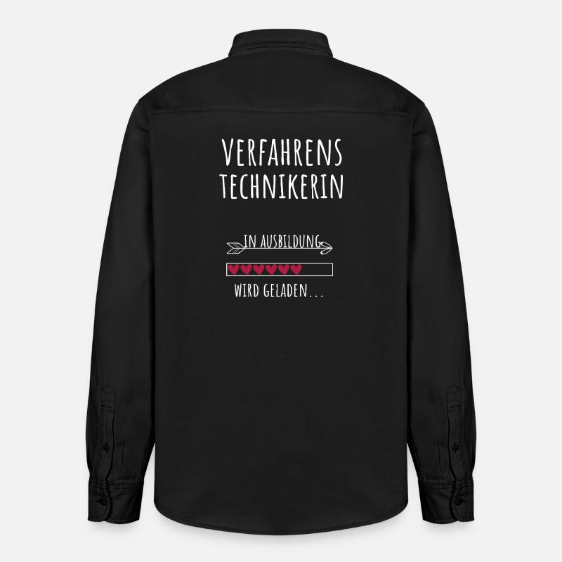 Process Engineer Studies Profession Training - Relaxed Fit Unisex Organic Shirt by Stanley/Stella - washed black