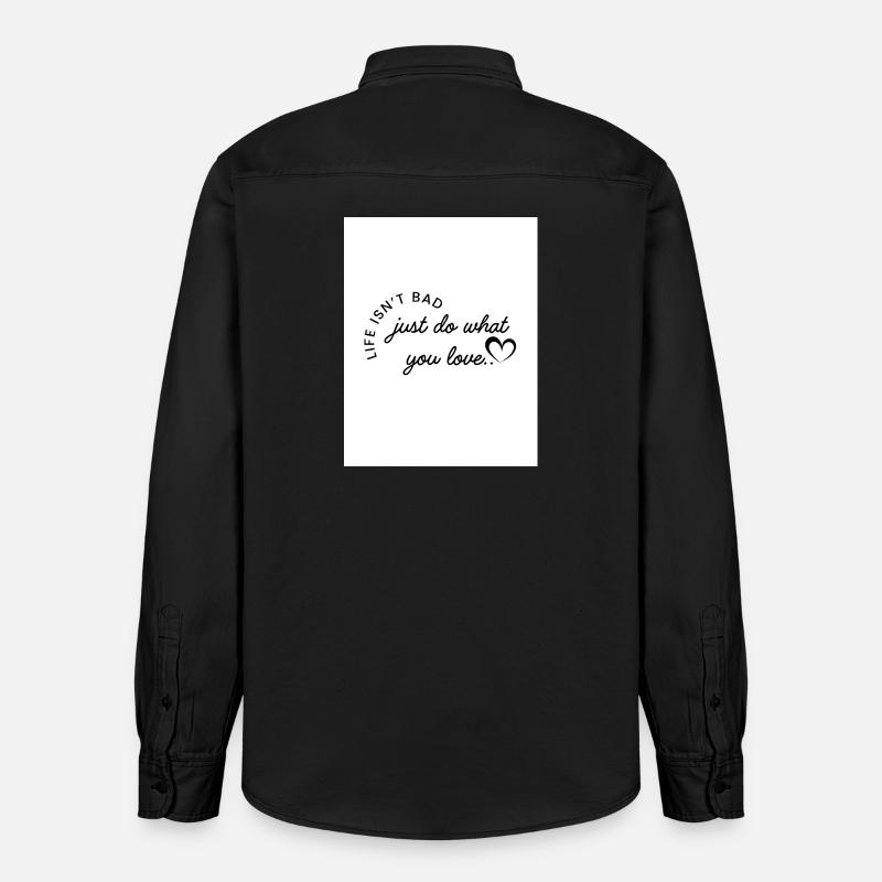 Fais ce que tu aimes - Chemise unisexe coupe décontractée bio Stanley/Stella - noir délavé