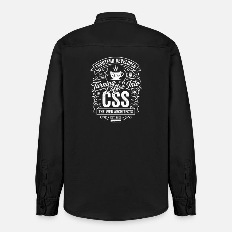 Frontend Coffee CSS Tee - Relaxed Fit Unisex Organic Hemd von Stanley/Stella - washed Black