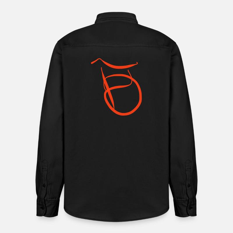 Oranger B auf schwarzem Pullover - Relaxed Fit Unisex Organic Hemd von Stanley/Stella - washed Black
