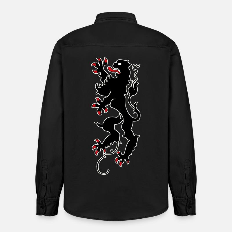 Chemnitz Lion - Chemnitz - Chemise unisexe coupe décontractée bio Stanley/Stella - noir délavé
