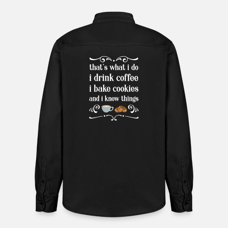 Backen Bäcker Bäckerin - Relaxed Fit Unisex Organic Hemd von Stanley/Stella - washed Black