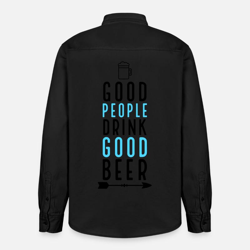 Bier - Relaxed Fit Unisex Organic Hemd von Stanley/Stella - washed Black