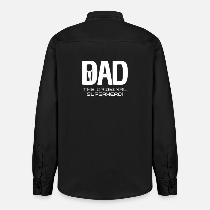 PAPA - Chemise unisexe coupe décontractée bio Stanley/Stella - noir délavé