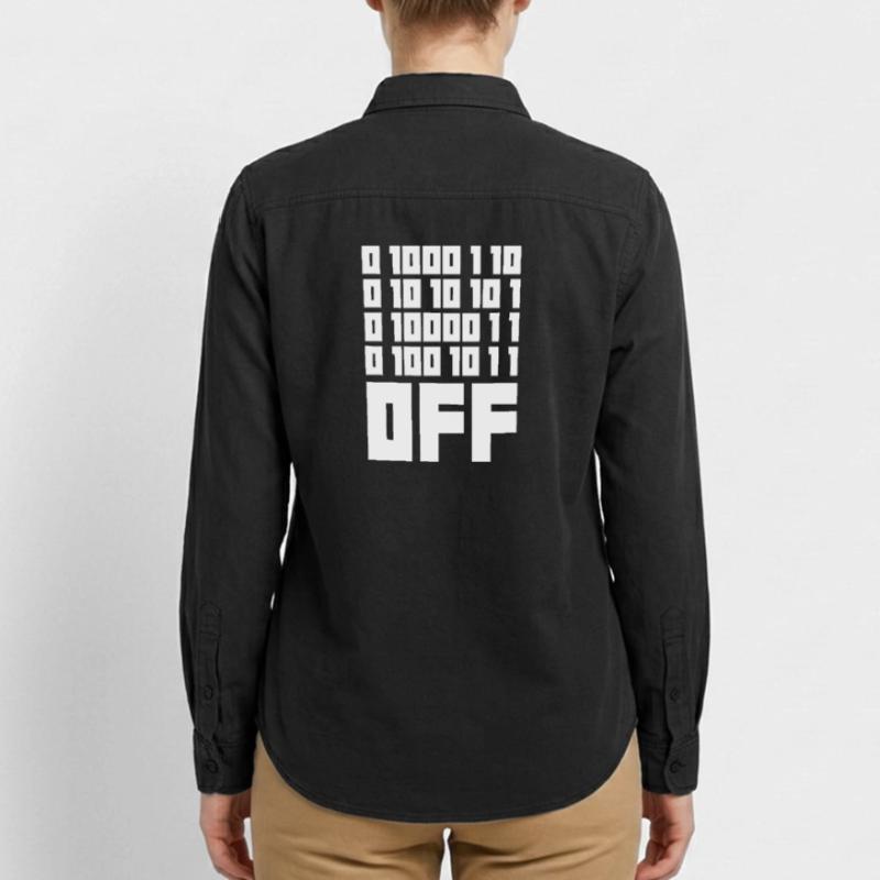 Binary Code F**k OFF – Nerd Humor & Geek Code Relaxed Fit Unisex Organic Shirt by Stanley/Stella