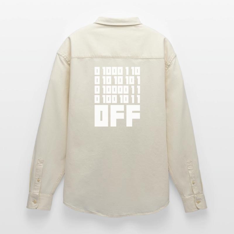 Binary Code F**k OFF – Nerd Humor & Geek Code Relaxed Fit Unisex Organic Shirt by Stanley/Stella