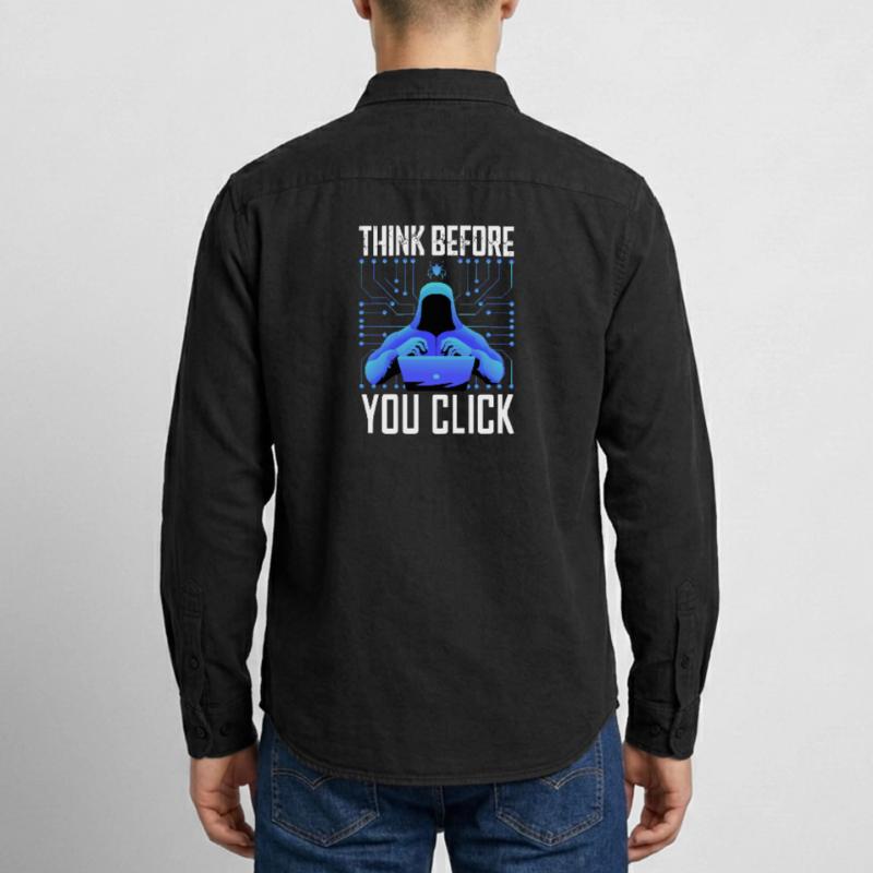 Hacker Hacker Programmeur Cybersécurité Linux Chemise unisexe coupe décontractée bio Stanley/Stella