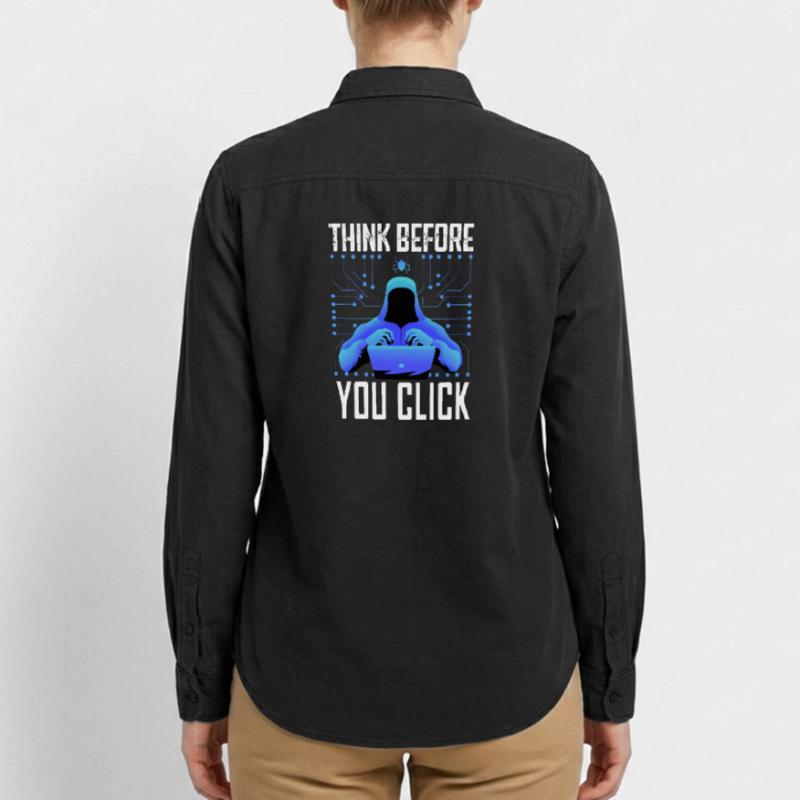 Hacker Hacker Programmeur Cybersécurité Linux Chemise unisexe coupe décontractée bio Stanley/Stella