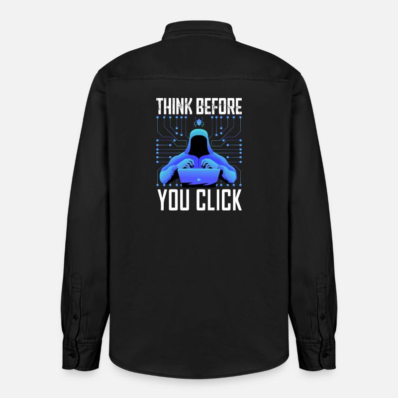 Hacker-Hacker-Hacker-Programmierer Linux Cybersicherheitsdaten - Relaxed Fit Unisex Organic Hemd von Stanley/Stella - washed Black