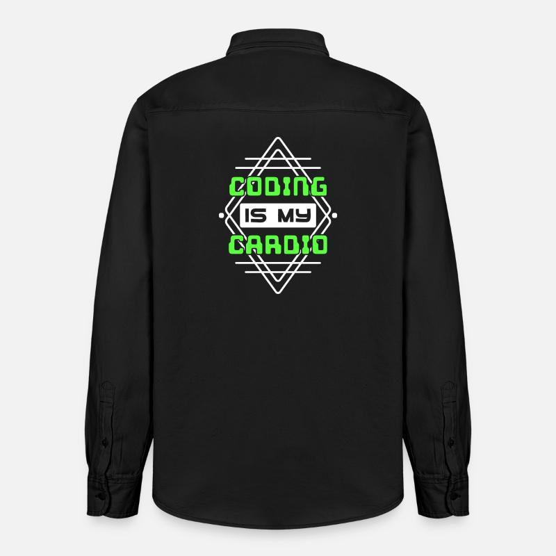 Developer Statement Code Skripting Webentwickler - Relaxed Fit Unisex Organic Hemd von Stanley/Stella - washed Black