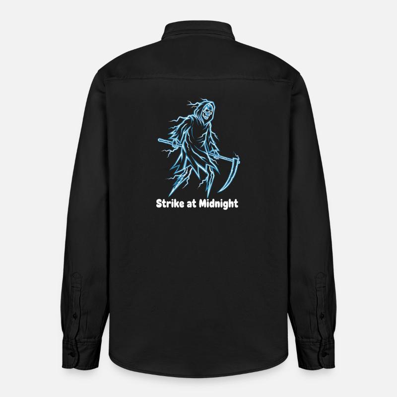Néon du Squelette de Minuit - Chemise unisexe coupe décontractée bio Stanley/Stella - noir délavé