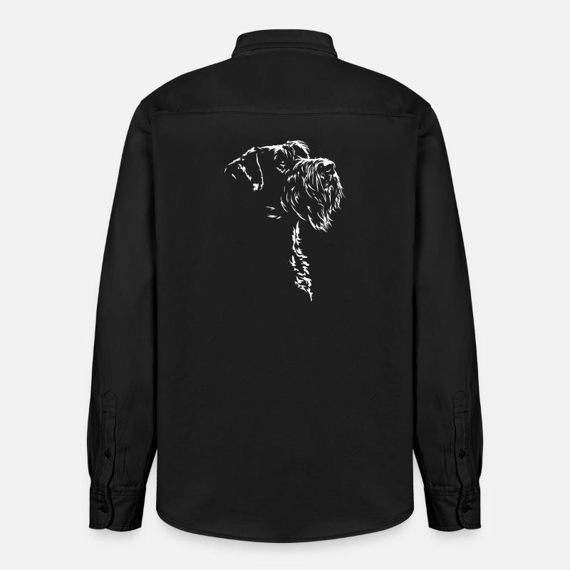 Silhouette de Schnauzer géant Chien Wilsigns - Chemise unisexe coupe décontractée bio Stanley/Stella - noir délavé