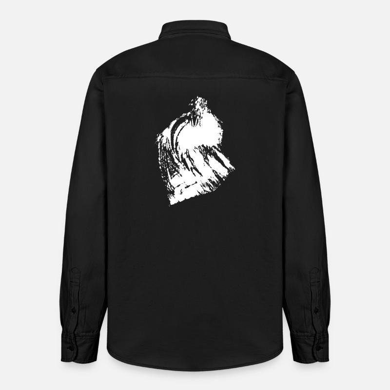 Mural Mountains - Relaxed Fit Unisex Organic Hemd von Stanley/Stella - washed Black