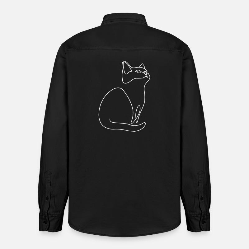 Chaton Chat Chat - Chemise unisexe coupe décontractée bio Stanley/Stella - noir délavé