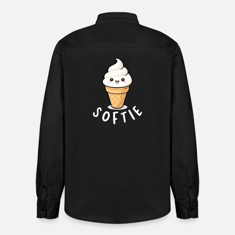 Softie Softeis Liebe Minimal Statement - Relaxed Fit Unisex Organic Shirt by Stanley/Stella - washed black