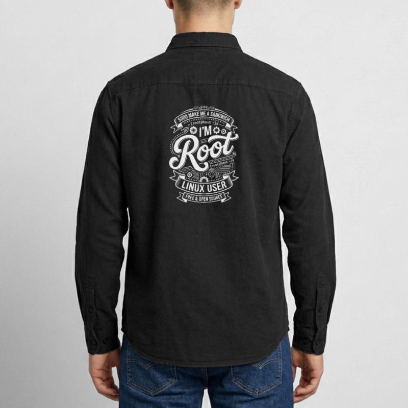 Ich bin Root – Linux User Relaxed Fit Unisex Organic Hemd von Stanley/Stella