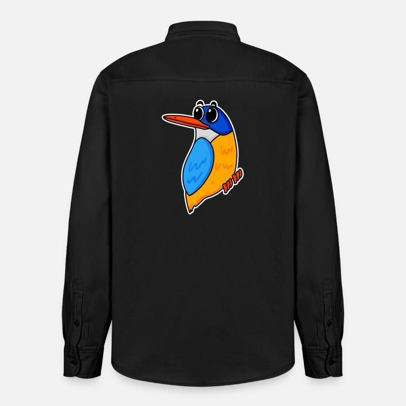 Niedlicher Eisvogel - Relaxed Fit Unisex Organic Hemd von Stanley/Stella - washed Black