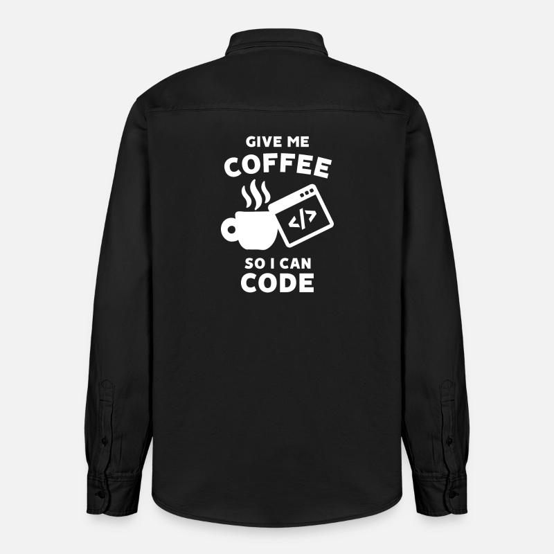 Karriere Statement Arbeit Coder Geld Verdienen - Relaxed Fit Unisex Organic Hemd von Stanley/Stella - washed Black
