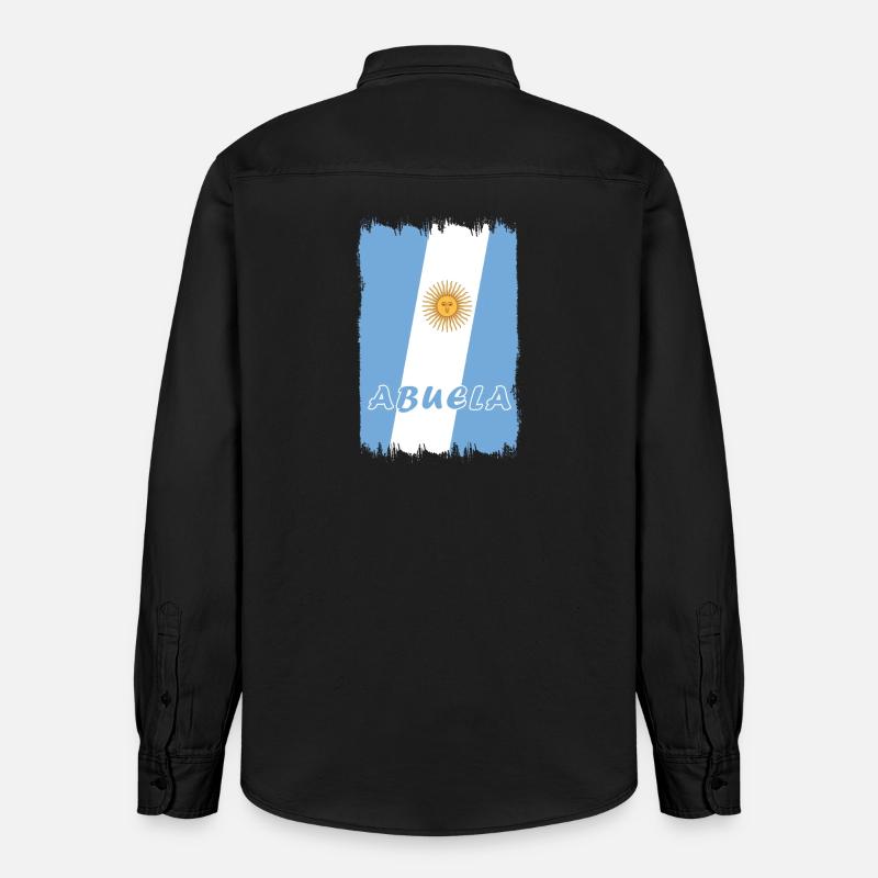 Argentinien Großmutter Design - Relaxed Fit Unisex Organic Hemd von Stanley/Stella - washed Black
