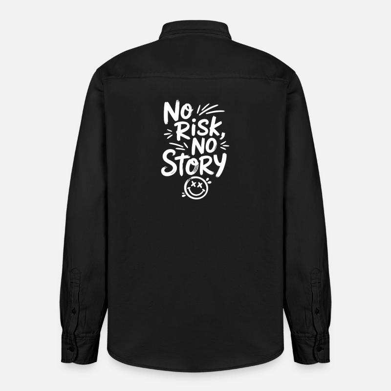 Smiley sans risque, sans histoire - Chemise unisexe coupe décontractée bio Stanley/Stella - noir délavé